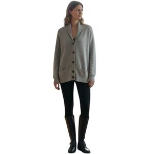 Tommy Hilfiger Shawl Collar Button Down Cardigan Sweater in Light Gray Size XL